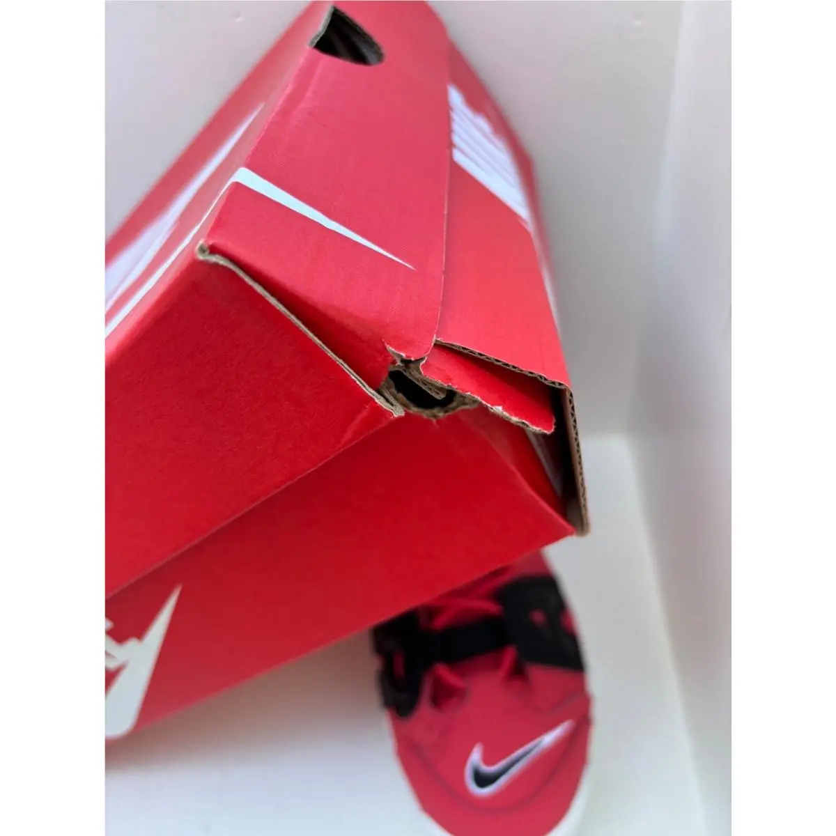 Nike shoes - Nike Air More Uptempo - Air More Uptempo - NIKE DV2205-600 - LOBSTER/BLACK-WHITE 9