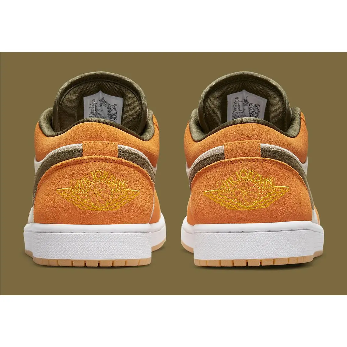 Nike shoes - Nike Air Jordan 1 - Air - DH6931-102 - ORANGE/OLIVE/SAIL 3