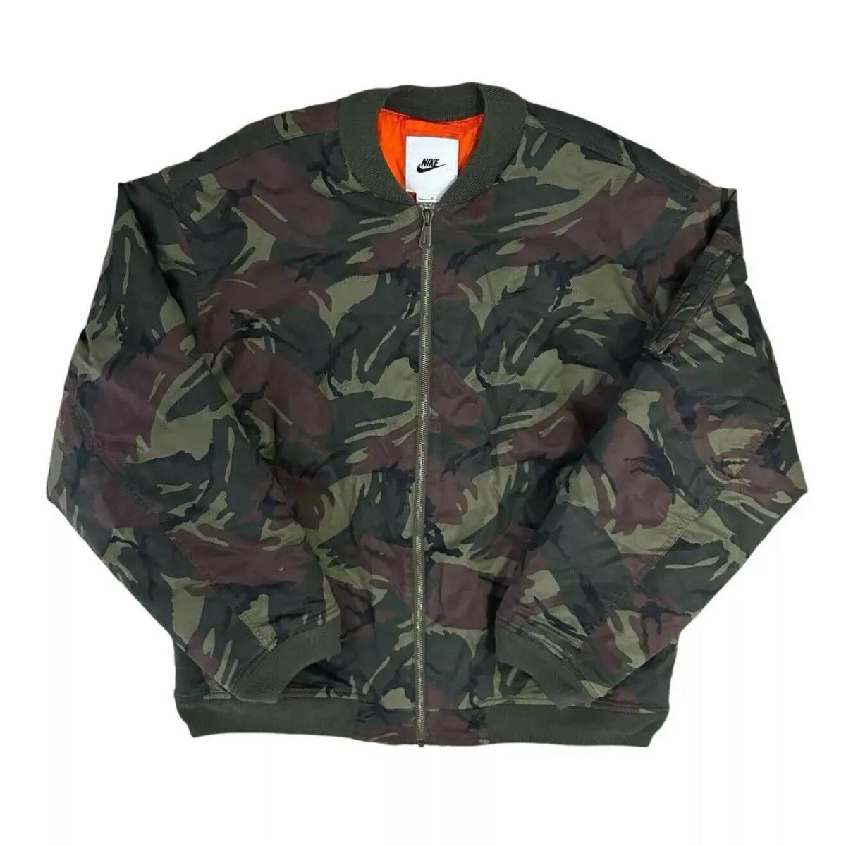 Nike Life Woven MA1 Flight Bomber Jacket Camo FB7591- 222 Men s Size Medium