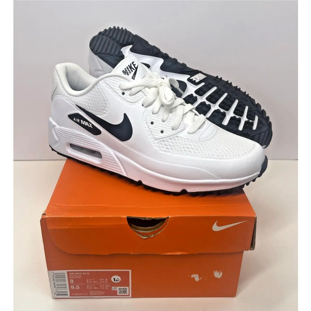 Nike shoes - Nike Air Max 90 Golf - CU9978-101 - White, Manufacturer: White / Black (UPC: 194500860827) 0