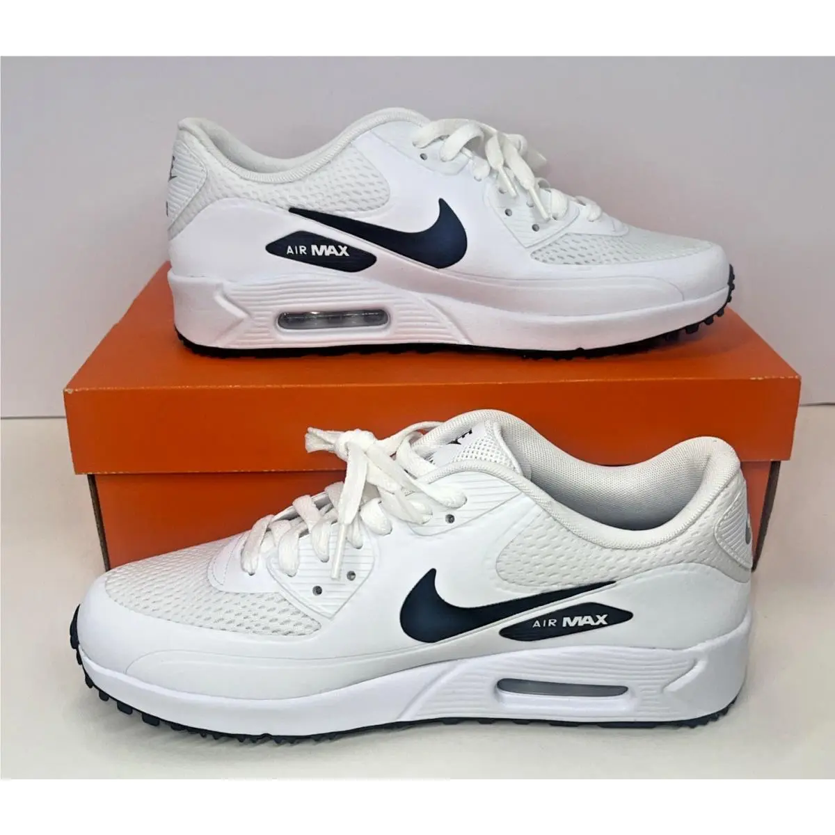Nike shoes - Nike Air Max 90 Golf - CU9978-101 - White, Manufacturer: White / Black (UPC: 194500860827) 4