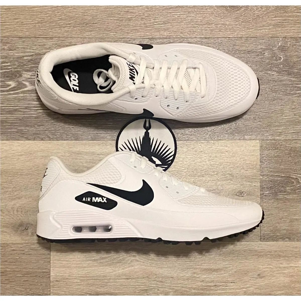 Nike shoes - Nike Air Max 90 Golf - CU9978-101 - White Black, Manufacturer: White / Black (UPC: 194500860834) 4