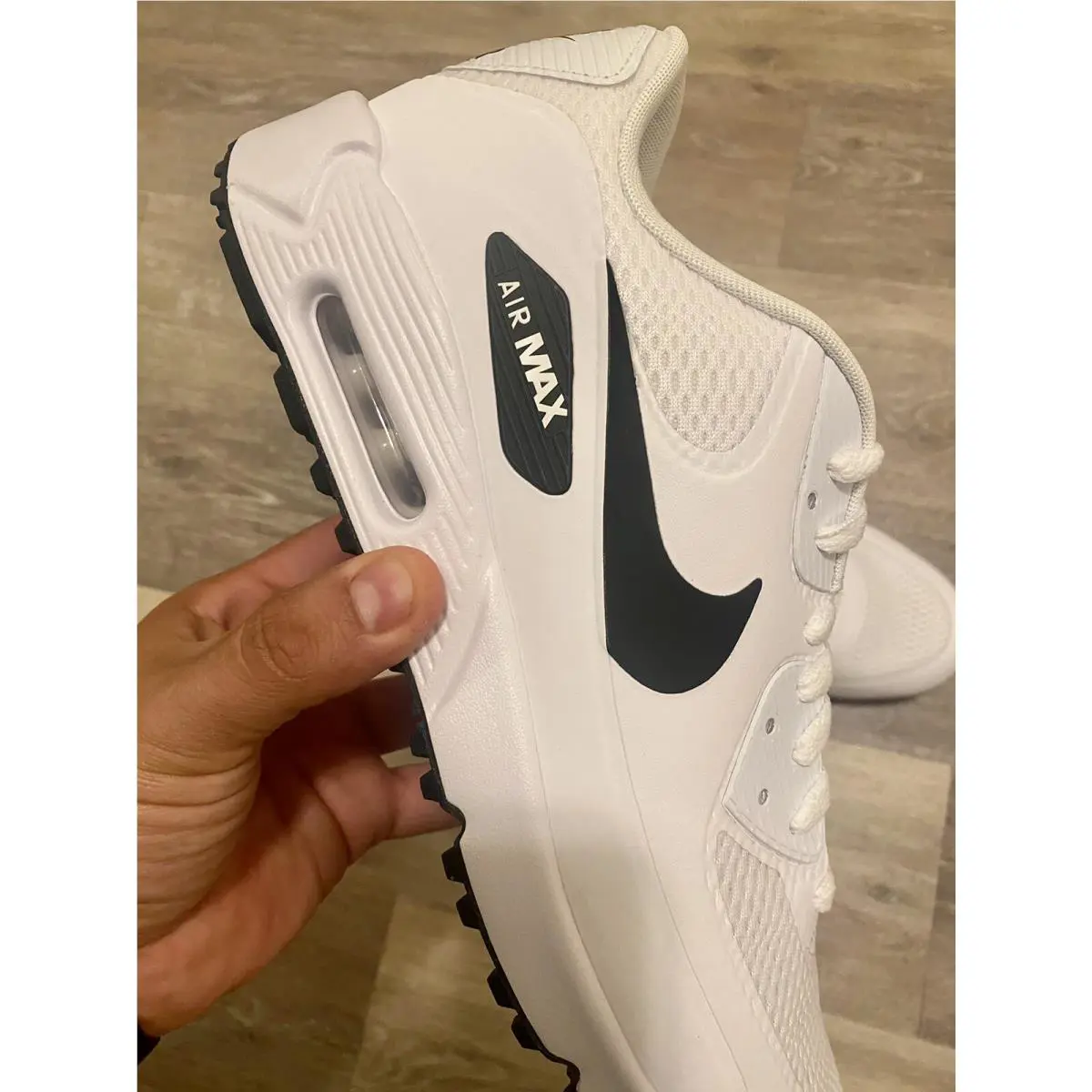 Nike shoes - Nike Air Max 90 Golf - CU9978-101 - White Black, Manufacturer: White / Black (UPC: 194500860834) 7