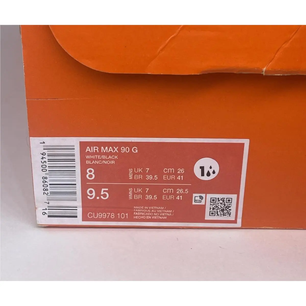 Nike shoes - Nike Air Max 90 Golf - CU9978-101 - White, Manufacturer: White / Black (UPC: 194500860827) 9