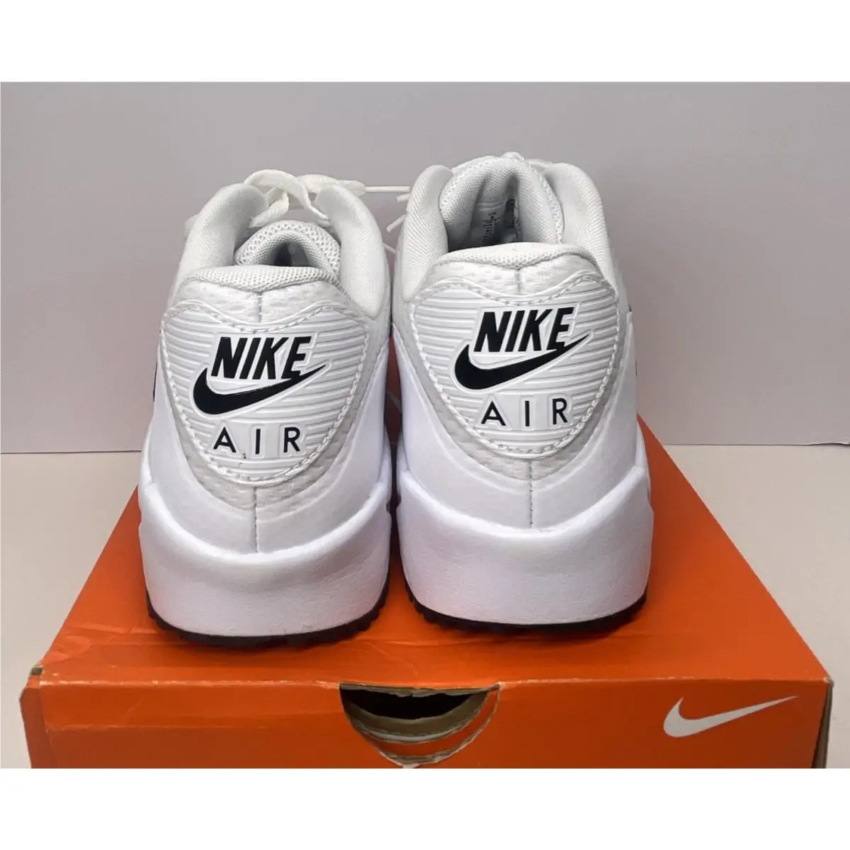 Nike shoes - Nike Air Max 90 Golf - CU9978-101 - White, Manufacturer: White / Black (UPC: 194500860827) 6