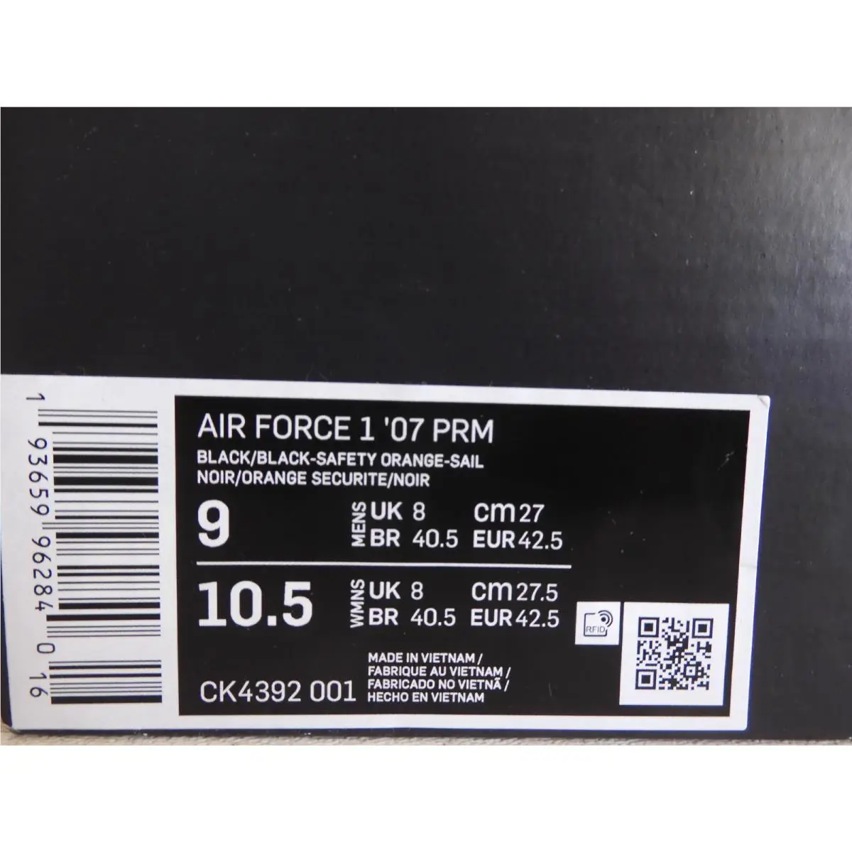 Nike shoes - Nike Air Force 1 - Air Force - CK4392-001 - Black (UPC: 0193659962840) 3