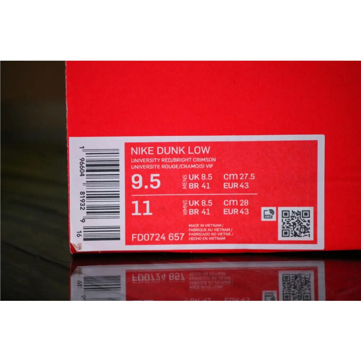Nike shoes - Nike Dunk Low - Dunk Low - FD0724-657 - Red 4