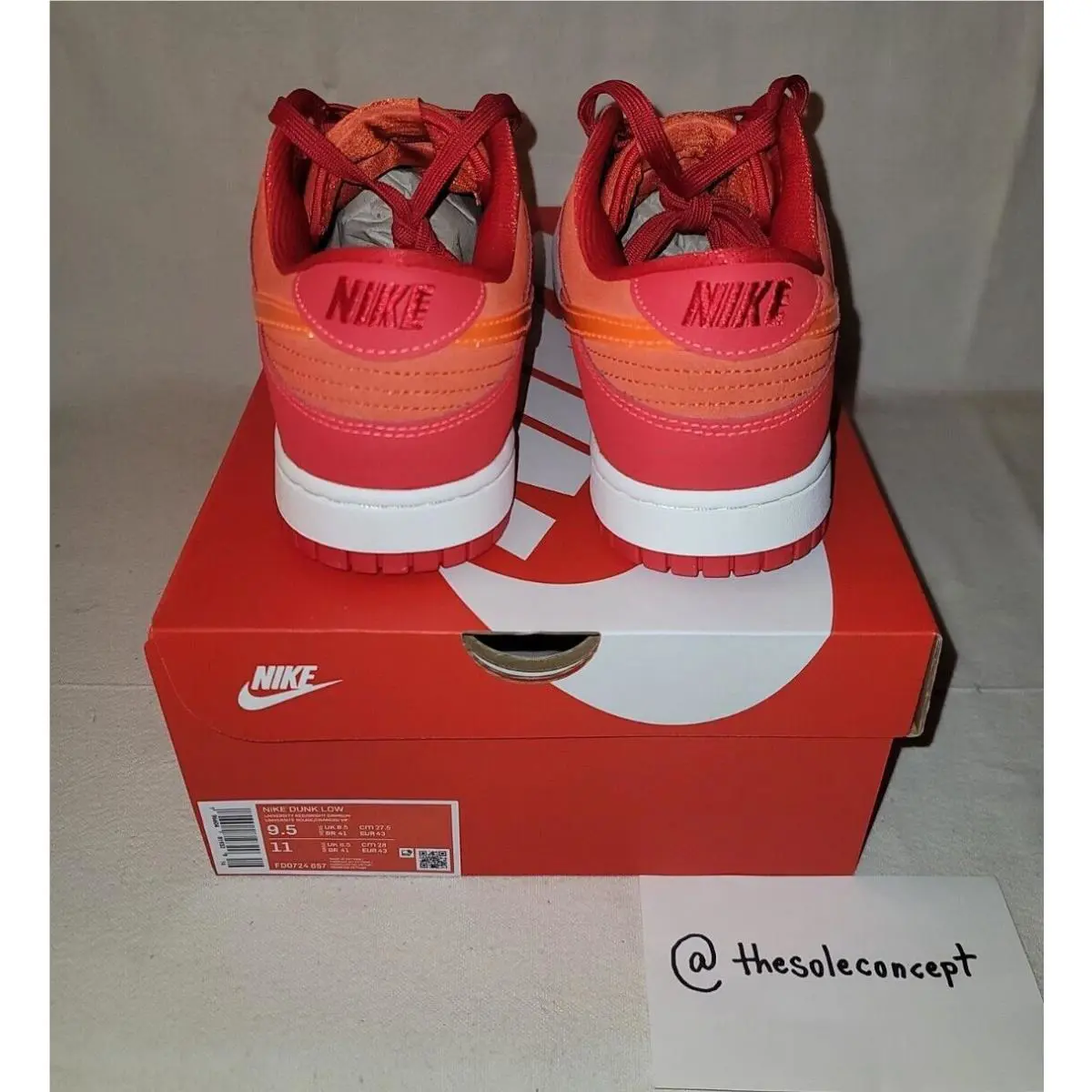 Nike shoes - Nike Dunk Low - Dunk Low - FD0724-657 - Red 1