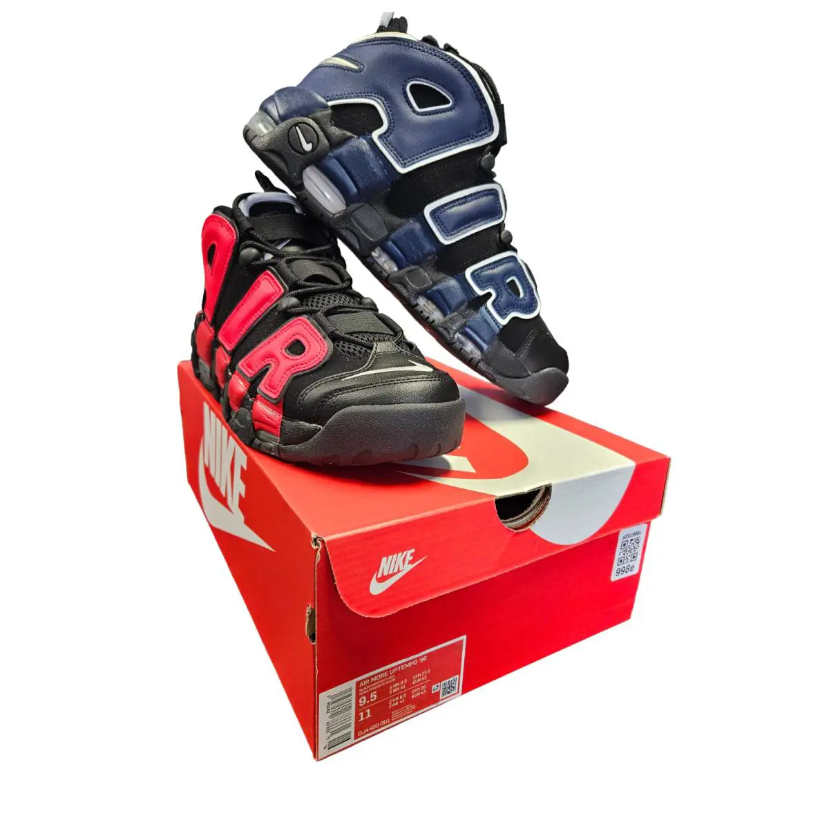 Size: 9.5 - Nike Air More Uptempo `96 Split Red/blue DJ4400-001 - Red