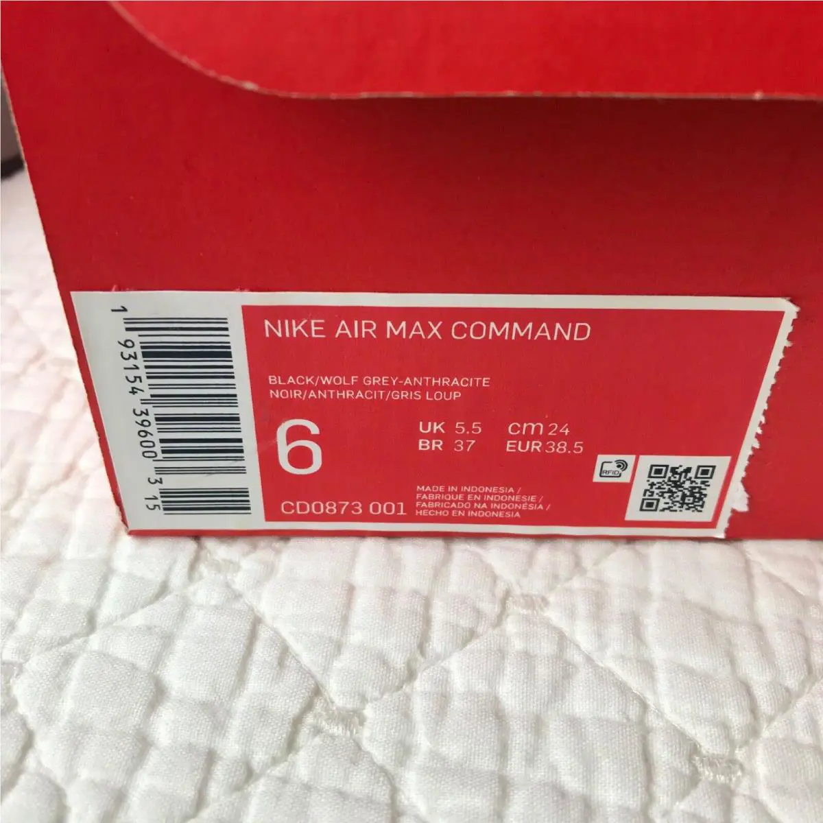 Nike shoes - Nike Air Max Command - Air Max Command - CD0873-001 - Black/Wolf Gray Anthracite 10