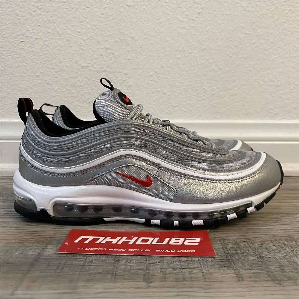 Nike Air Max 97 OG Silver Bullet Shoes Metallic Red DM0028-002 Size 11