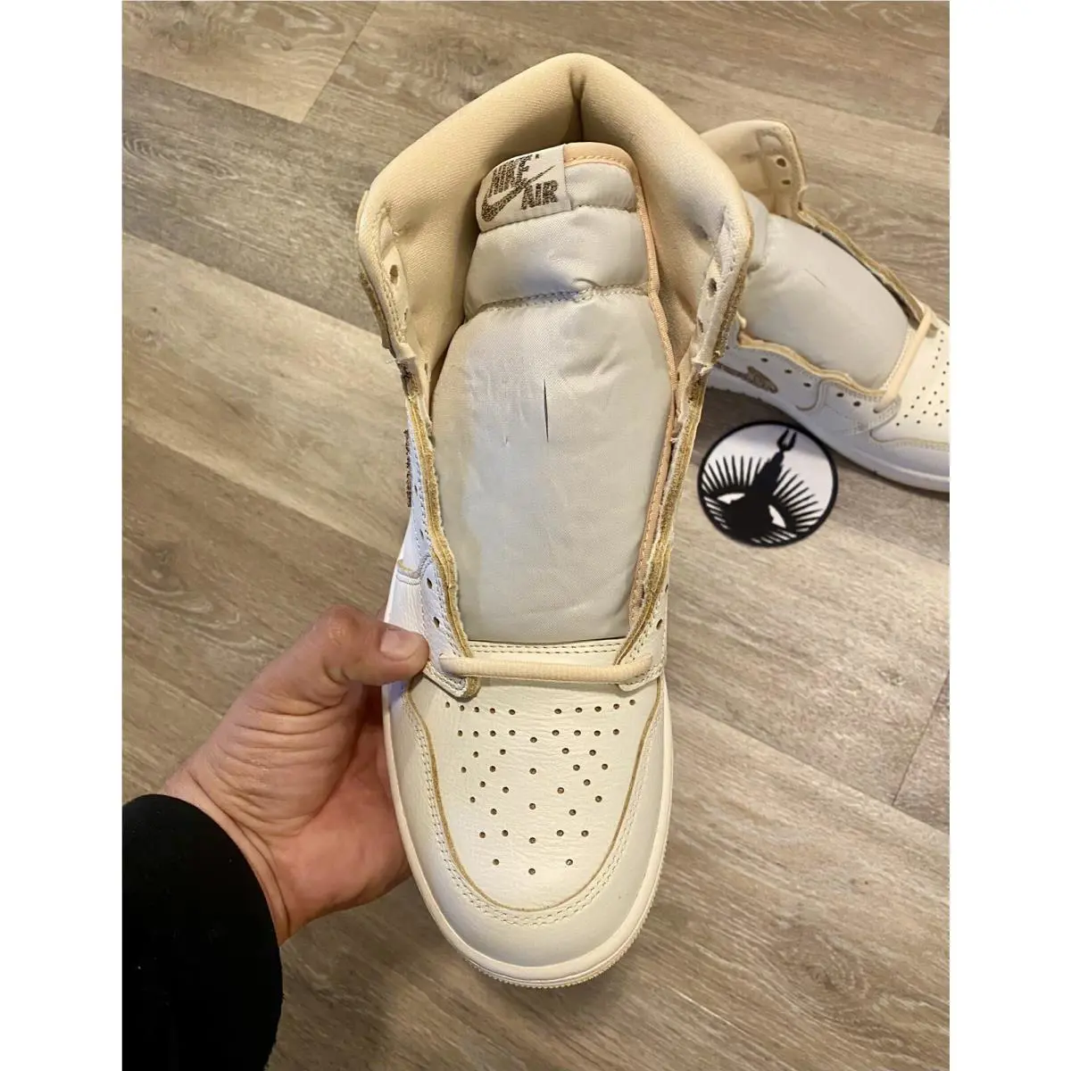 Nike shoes - Nike Air Jordan 1 - Air - FD8631-100 - Sail/Pale Vanilla/Black (UPC: 196604412872) 4