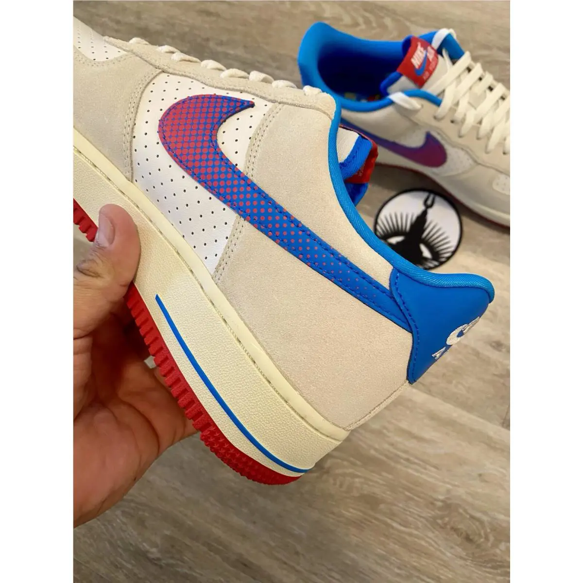 Nike shoes - Nike Air Force 1 `07 LV8 - HQ3618-113 - Coconut Milk/Sail/Photo Blue/University Red (UPC: 197601911887) 1