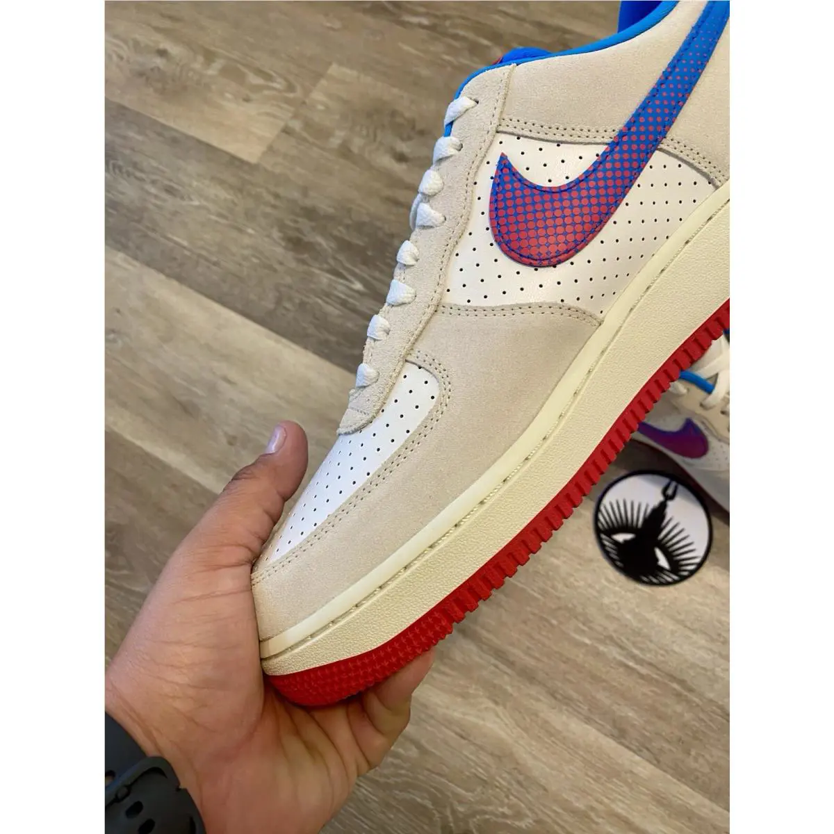 Nike shoes - Nike Air Force 1 `07 LV8 - HQ3618-113 - Coconut Milk/Sail/Photo Blue/University Red (UPC: 197601911887) 2