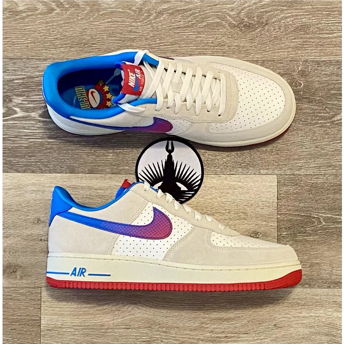 Nike shoes - Nike Air Force 1 `07 LV8 - HQ3618-113 - Coconut Milk/Sail/Photo Blue/University Red (UPC: 197601911887) 5
