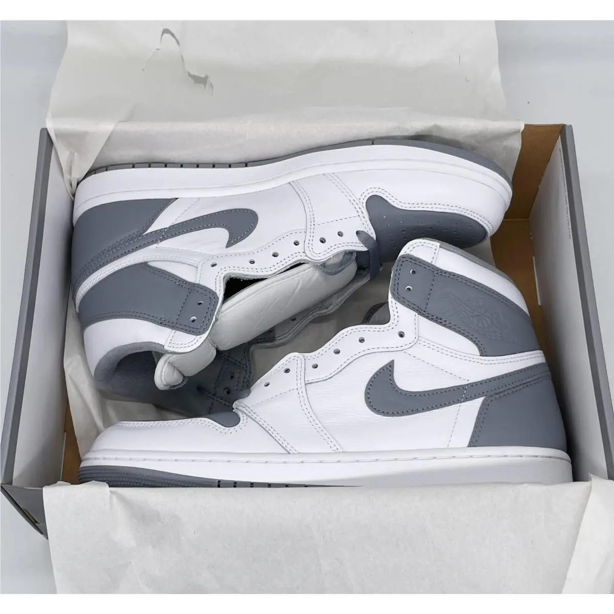 Nike shoes - Jordan 1 Retro High OG - 555088037 - White Gray 7