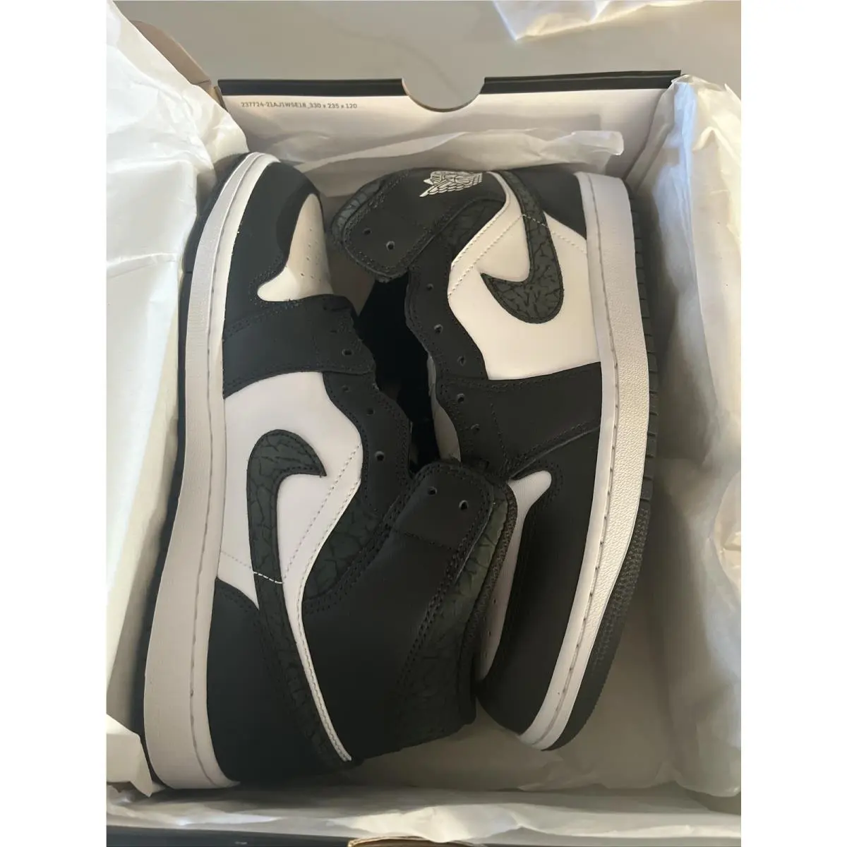 Nike Air Jordan 1 Mid SE Shoes Off Noir Black White FB9911-001 Men`s 10.5