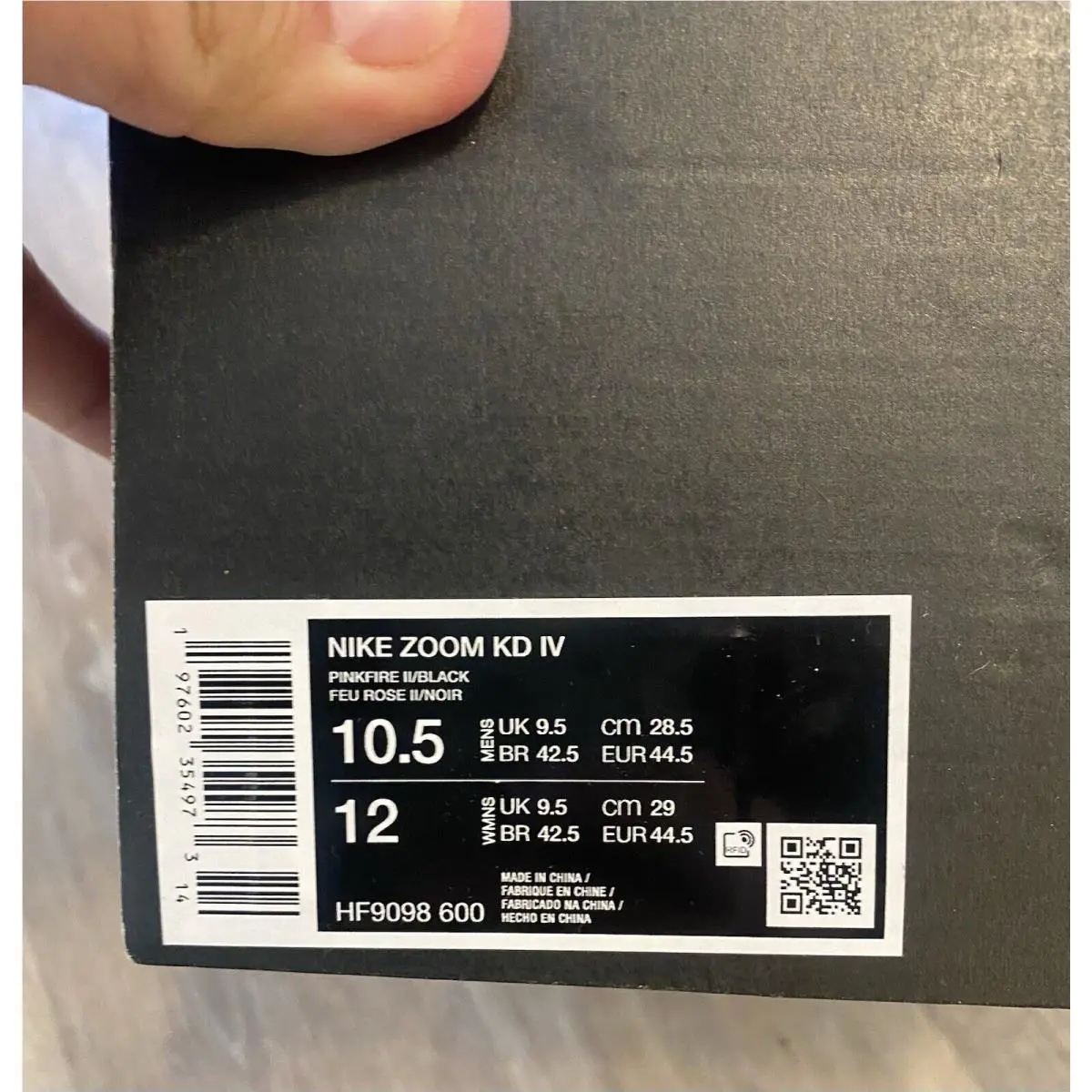 Nike shoes - Nike Zoom KD 4 - Zoom - HF9098-600 - Pinkfire 2 / Black / Metallic Silver (UPC: 197602354973) 11
