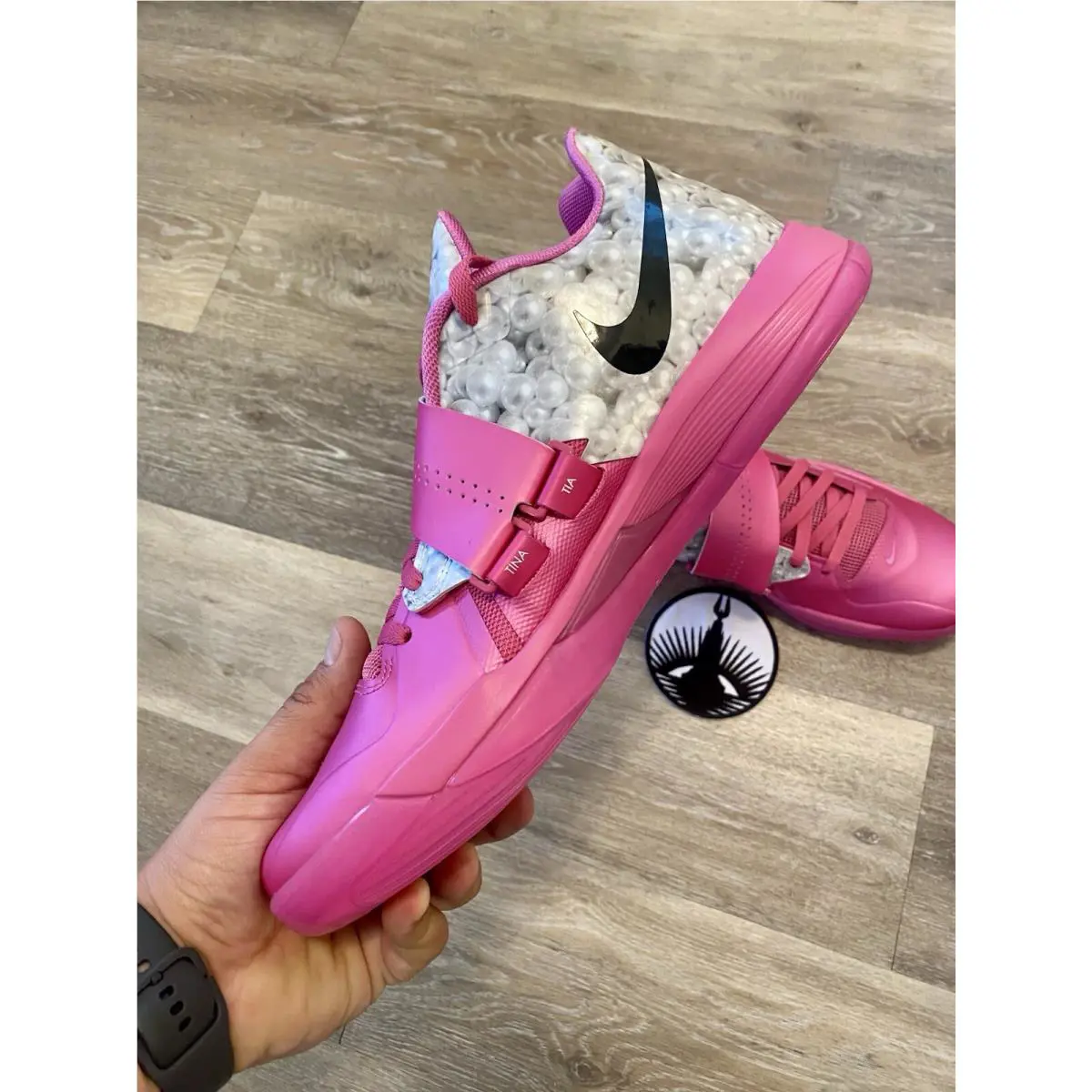 Nike shoes - Nike Zoom KD 4 - Zoom - HF9098-600 - Pinkfire 2 / Black / Metallic Silver (UPC: 197602354973) 3
