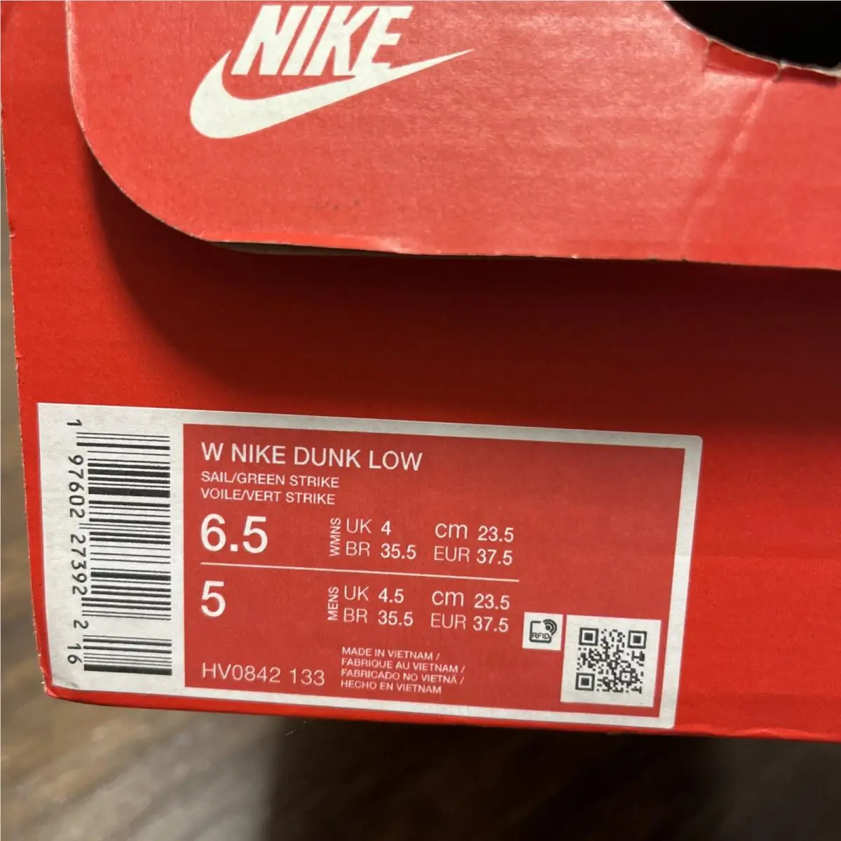 Nike shoes - Nike Dunk Low - Dunk Low - HV0842-133 - Sail/Green Strike 6