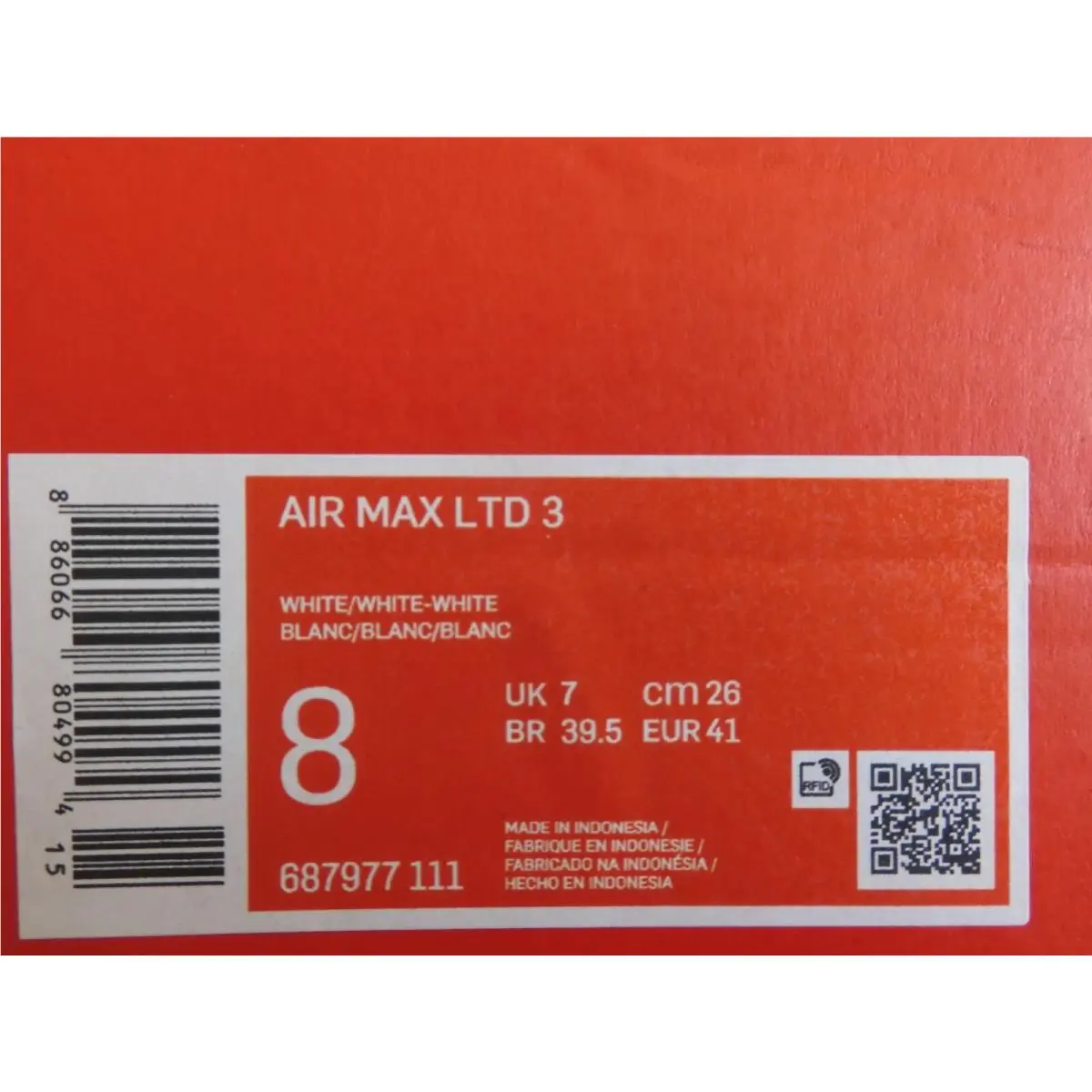 Nike shoes - Nike Air Max LTD 3 - 687977-111 - White (UPC: 886066804994) 3