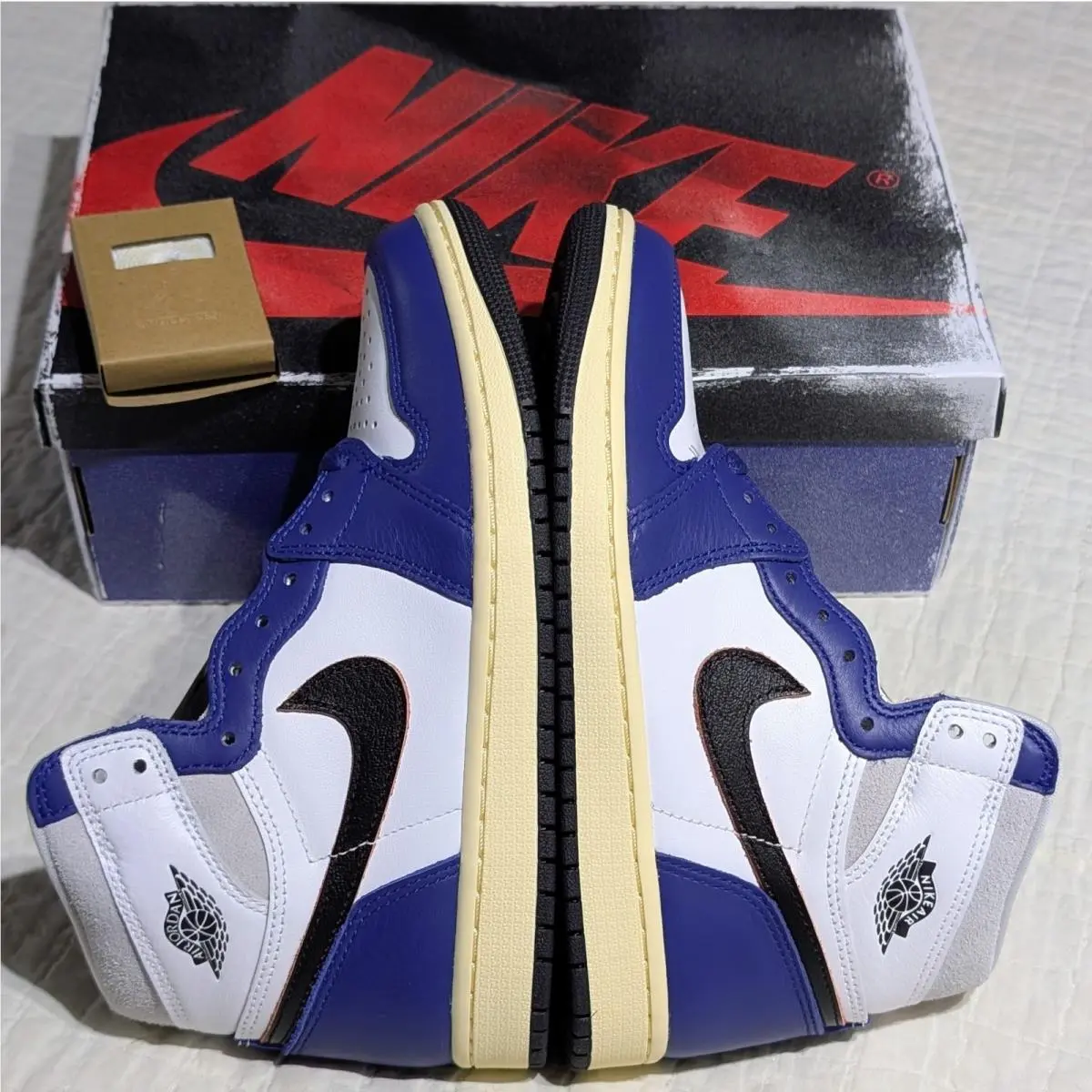 Nike shoes - Nike Air Jordan 1 - Air - DZ5485-100 - White, Blue, Black, Gray, Multicolor 10