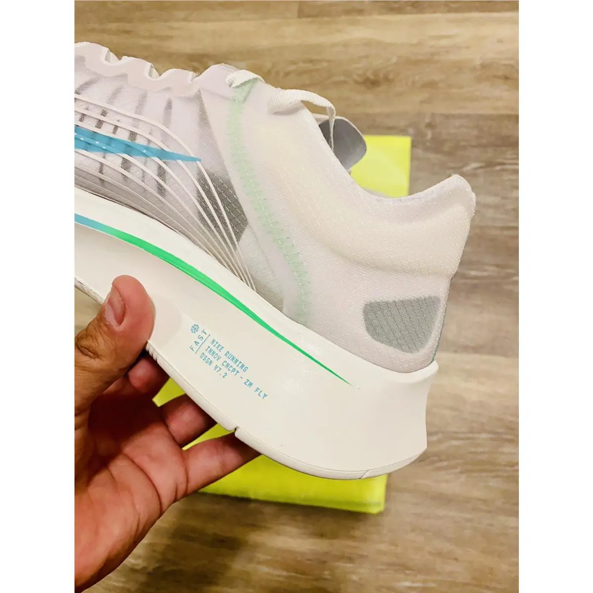 Nike shoes - Nike Zoom Fly SP - Zoom Fly - AJ9282-103 - White-Rage Green-Summit White (UPC: 887230250234) 1