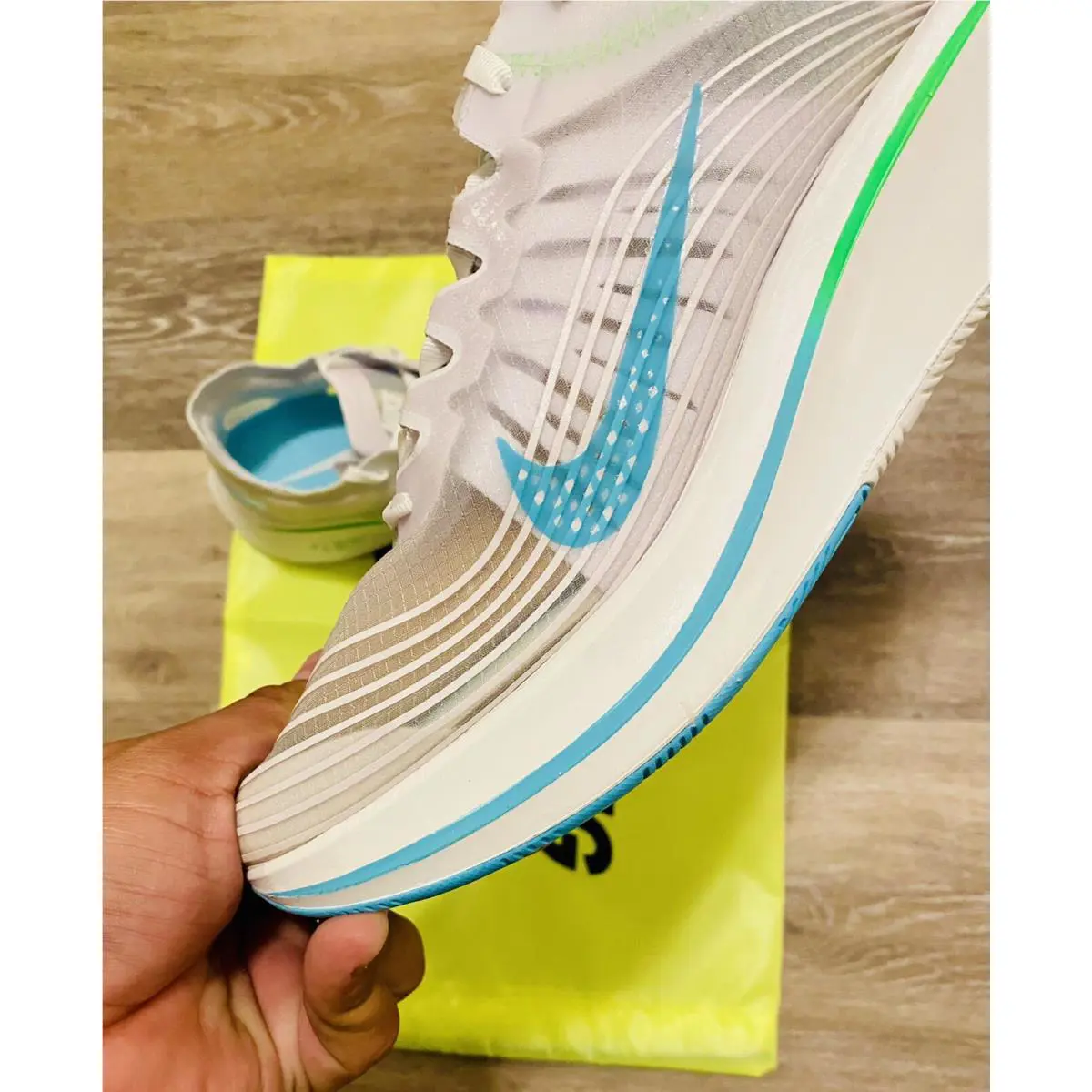 Nike shoes - Nike Zoom Fly SP - Zoom Fly - AJ9282-103 - White-Rage Green-Summit White (UPC: 887230250234) 2