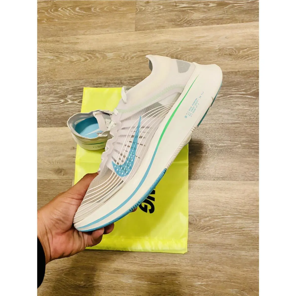 Nike shoes - Nike Zoom Fly SP - Zoom Fly - AJ9282-103 - White-Rage Green-Summit White (UPC: 887230250234) 3