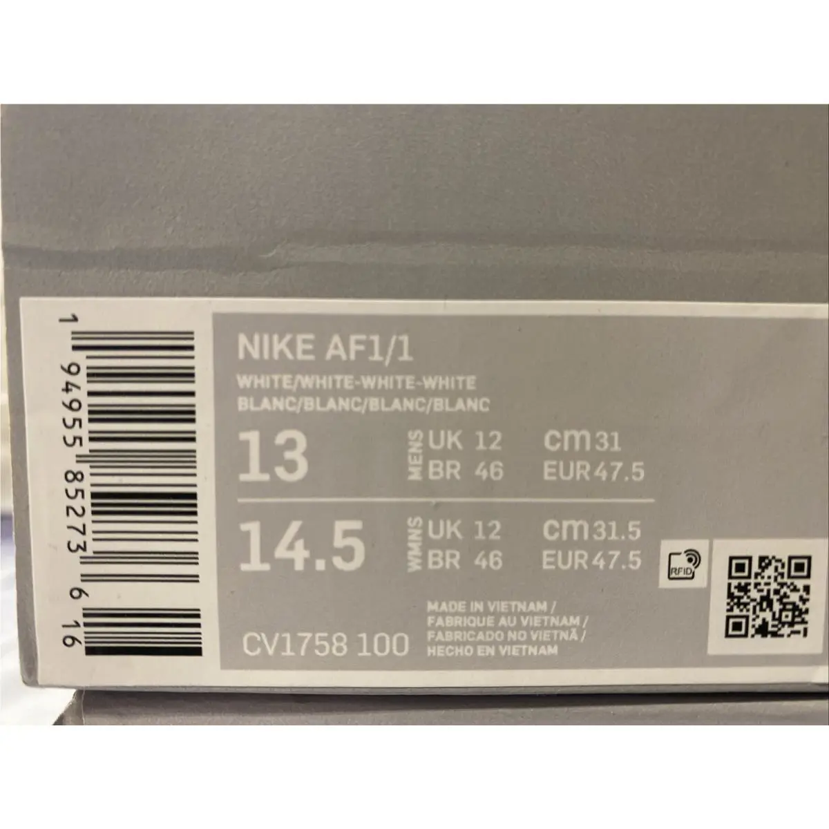 Nike shoes - AIR FORCE 1/1 - AIR FORCE - CV1758-100 - White 7
