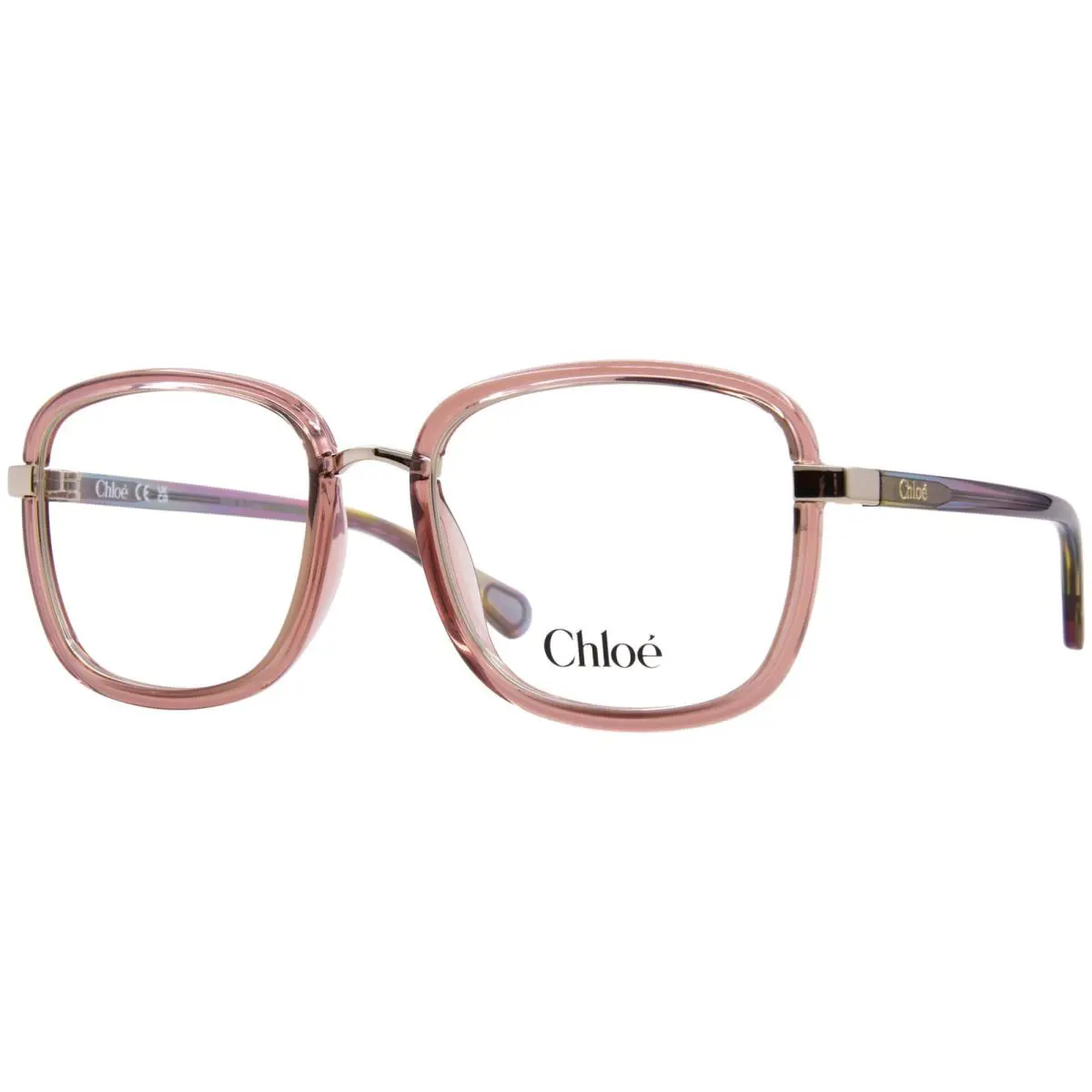 Chloe CC0025O 001 Eyeglasses Youth Kids Pink/blue Full Rim Square Shape 49mm by Chloé