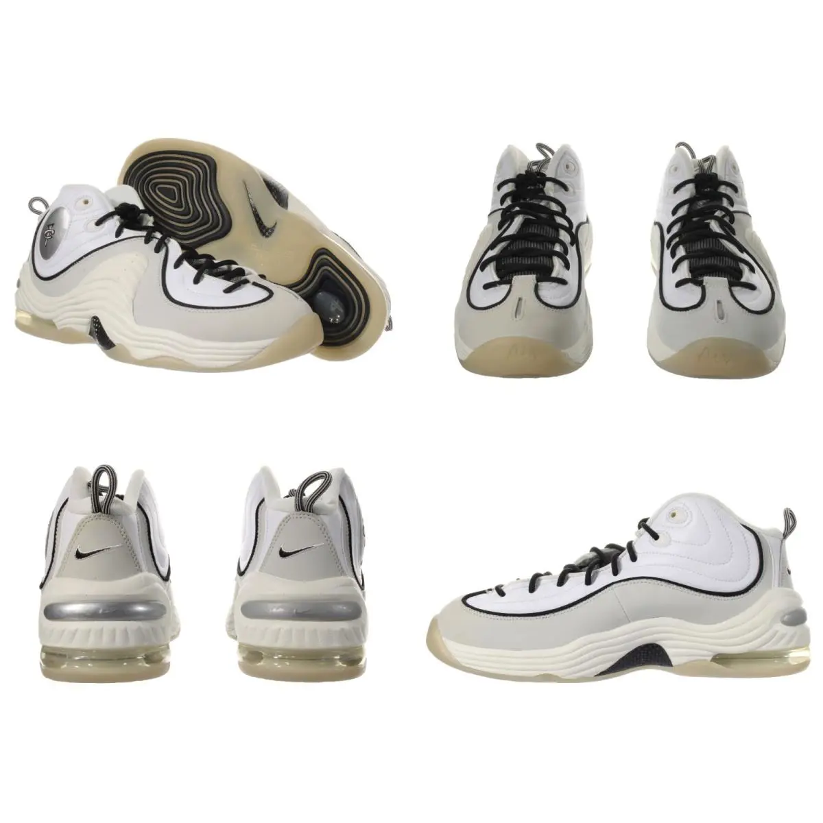 Nike Men`s Air Penny II White - Photon Dust Basketball Shoes Size 10 - White, Photon Dust, Black, Sail