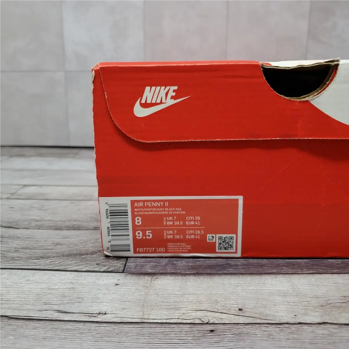 Nike shoes - Nike Air Penny II - Air Penny - FB7727 100 - White, Photon Dust, Black, Sail 8