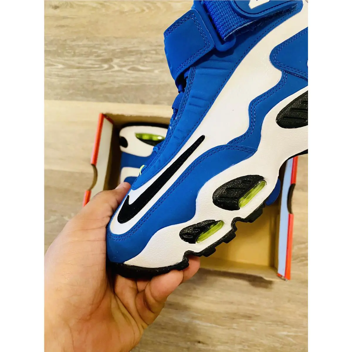 Nike shoes - Nike Air Griffey Max 1 (GS) - DJ5162-400 - Varsity Blue- Black-Volt, Manufacturer: Varsity Royal / Black / Volt (UPC: 194958228200) 2