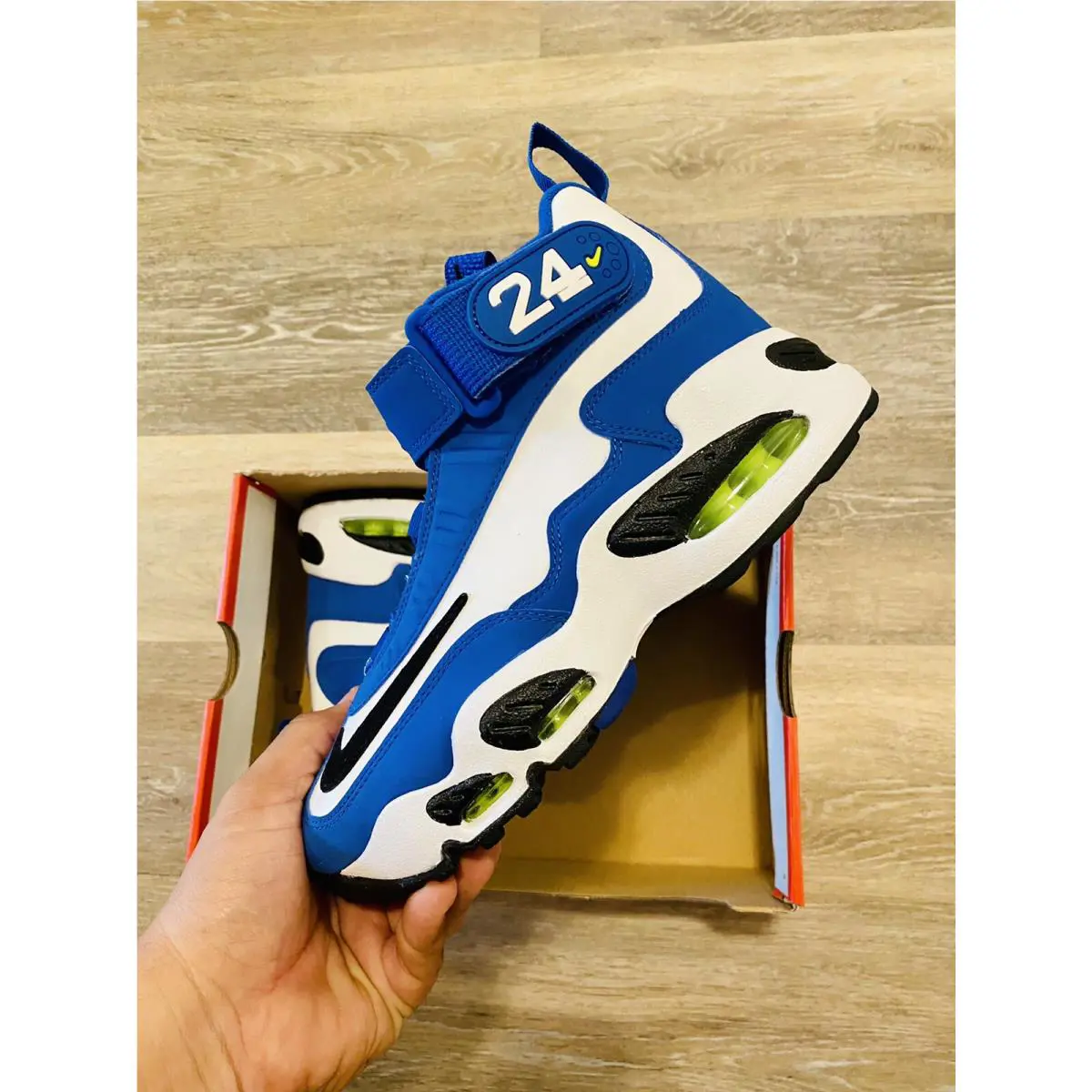 Nike shoes - Nike Air Griffey Max 1 (GS) - DJ5162-400 - Varsity Blue- Black-Volt, Manufacturer: Varsity Royal / Black / Volt (UPC: 194958228200) 3
