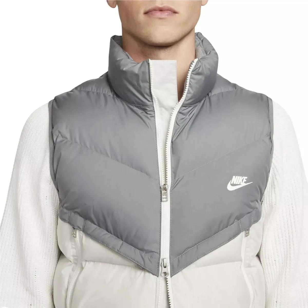 Nike clothing - Sportswear Storm-FIT Windrunner Puffer Vest - DR9617 084 - Gray (UPC: 196147061148) 1