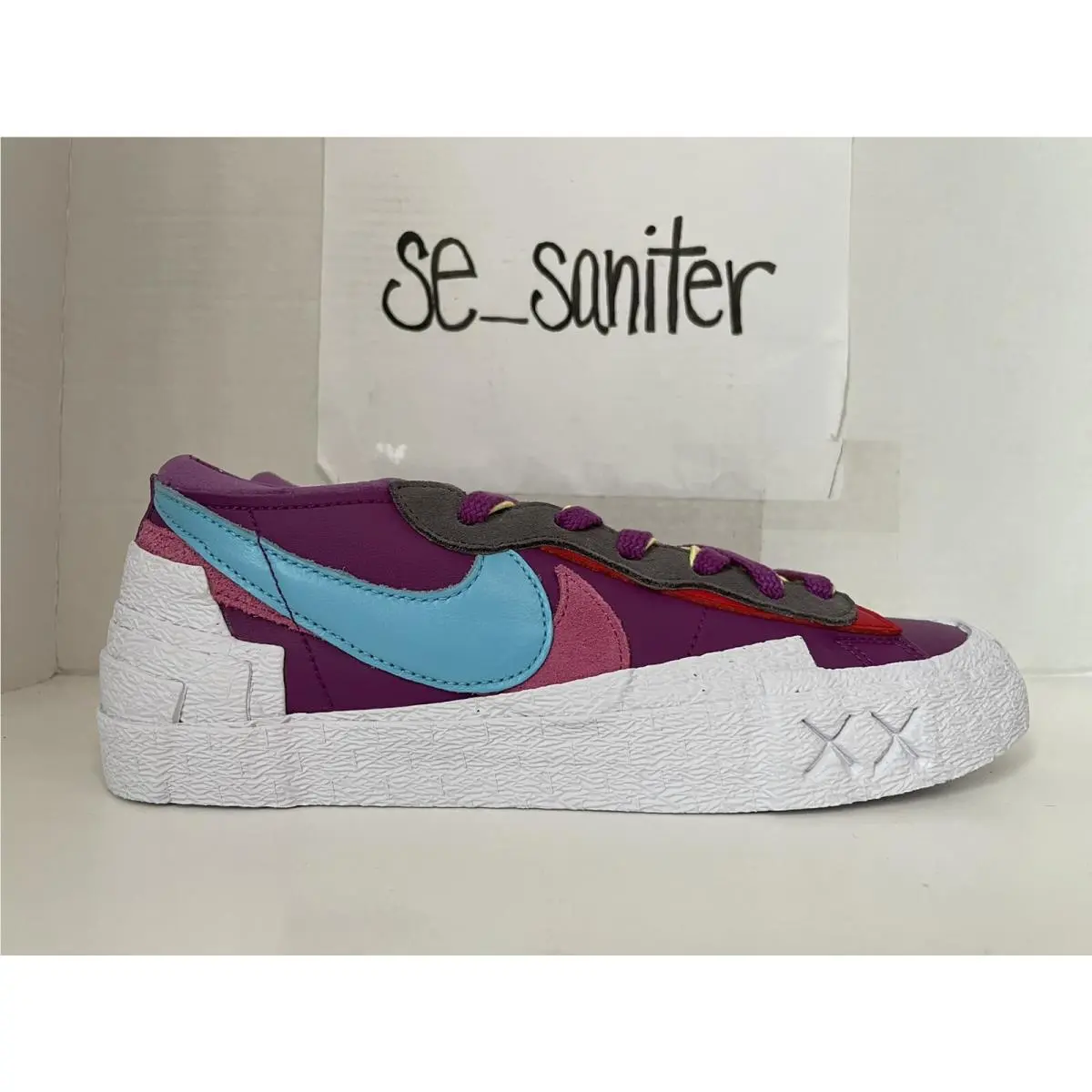 Blazer Low x Kaws x Sacai Purple Dusk White DM7901-500 Men`s Sizes 8 by Nike