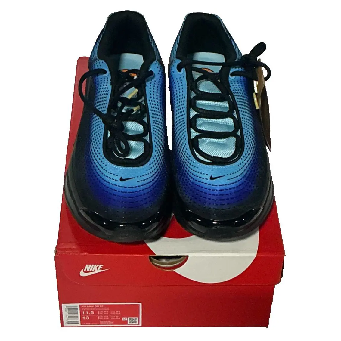 Nike Air Max DN SE Running Shoes Blue Black Trainers HM0810 401 Men`s Sz 10.5 - Blue