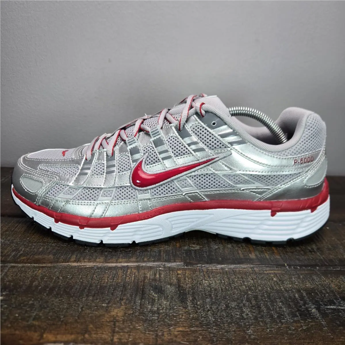 Nike shoes - Nike P-6000 - CD6404-024 - Metallic Silver/Flat Silver/Cool Grey/Gym Red 5