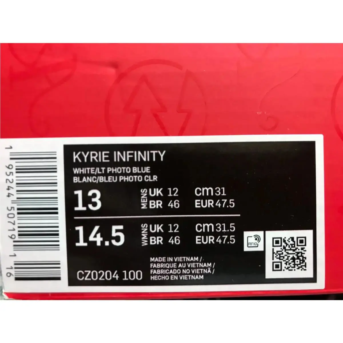 Nike shoes - Nike Kyrie Infinity - Kyrie Infinity - CZ0204-100 - White (UPC: 195244507191) 5