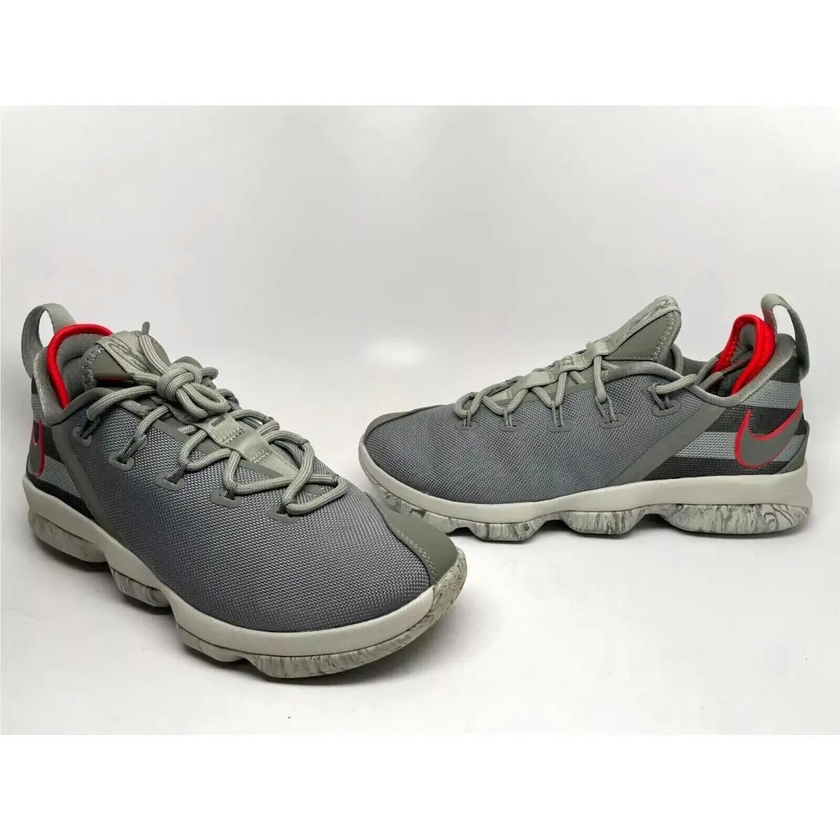Nike Men`s Lebron Xiv 14 Low Shoes 878636-003 Men US 8 / Eur 41 - Dark Stucco-Sail-Vintage Green