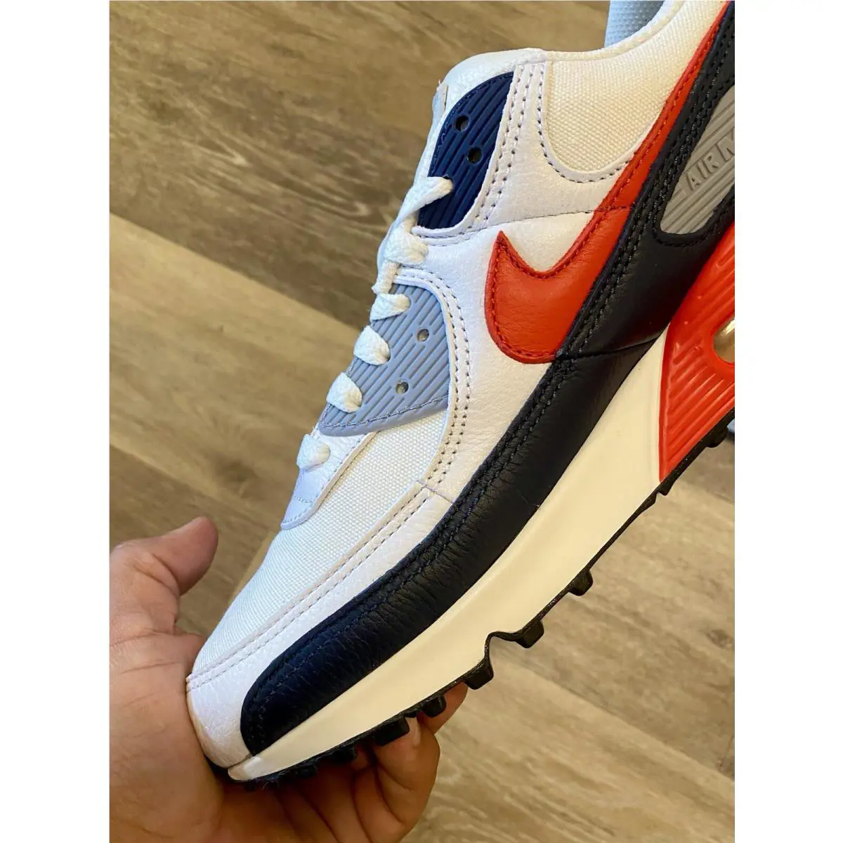Nike shoes - Nike Air Max 90 - Air Max - DO7430-900 - White/Navy Blue/Red/Grey (UPC: 196150474881) 2