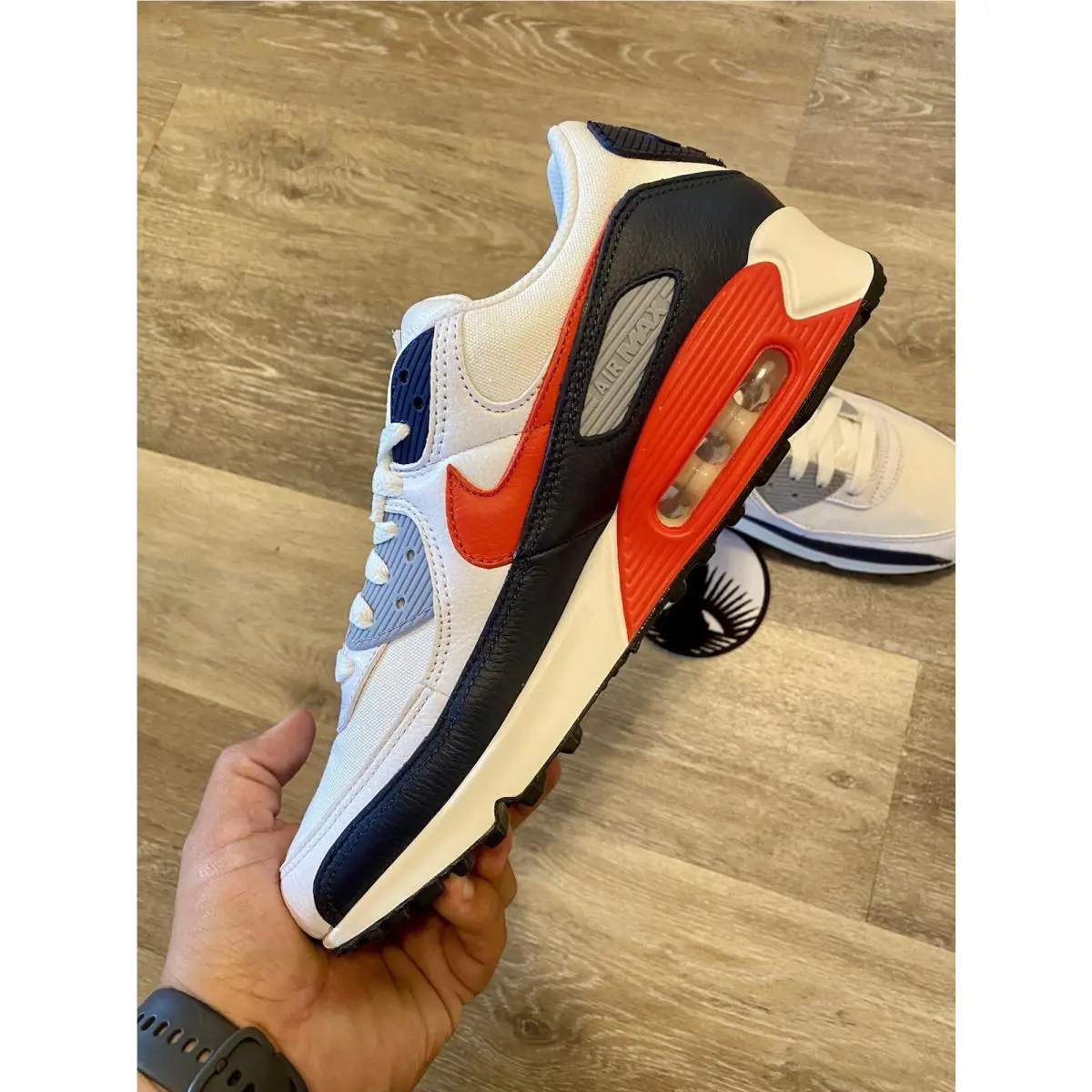 Nike shoes - Nike Air Max 90 - Air Max - DO7430-900 - White/Navy Blue/Red/Grey (UPC: 196150474881) 3