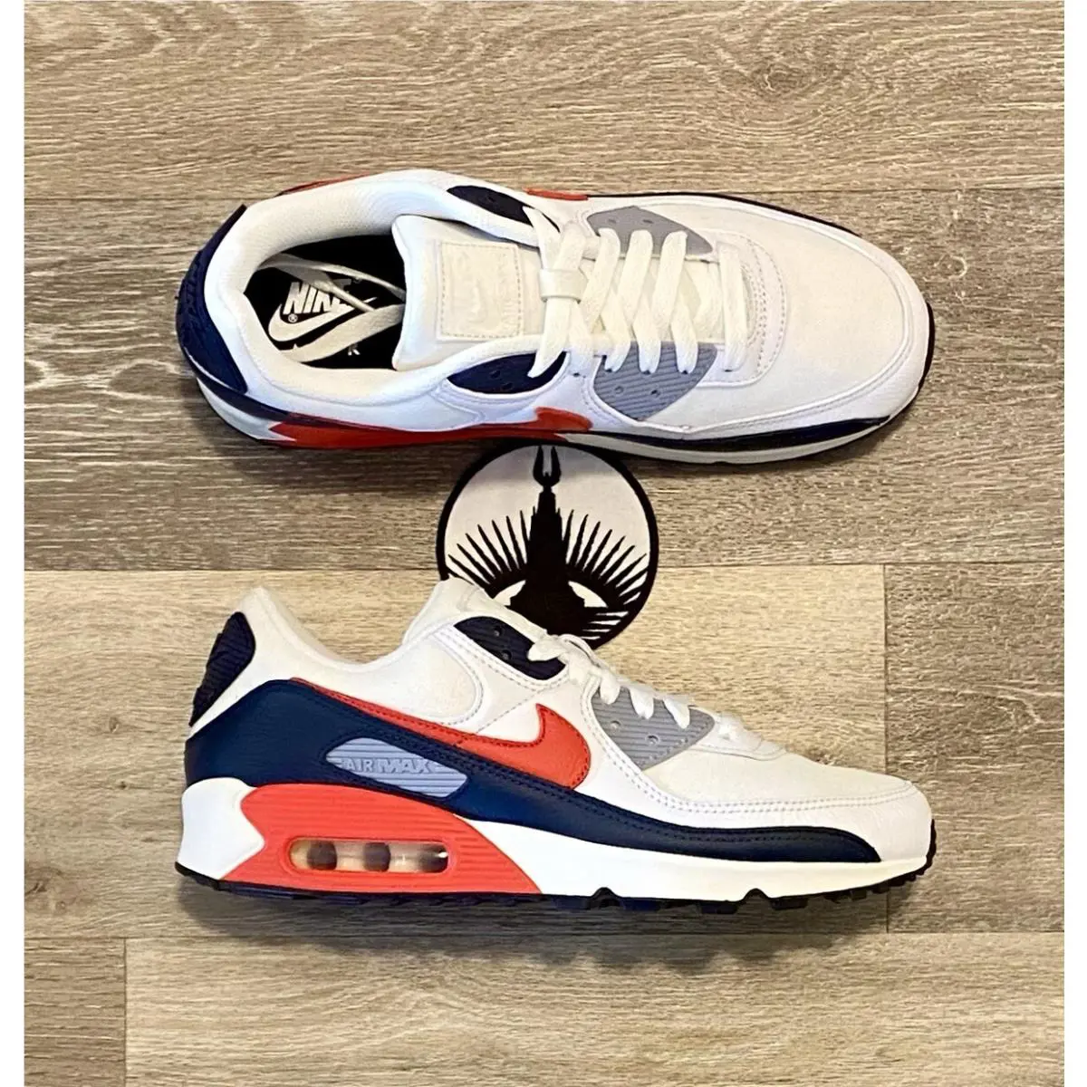 Nike shoes - Nike Air Max 90 - Air Max - DO7430-900 - White/Navy Blue/Red/Grey (UPC: 196150474881) 5
