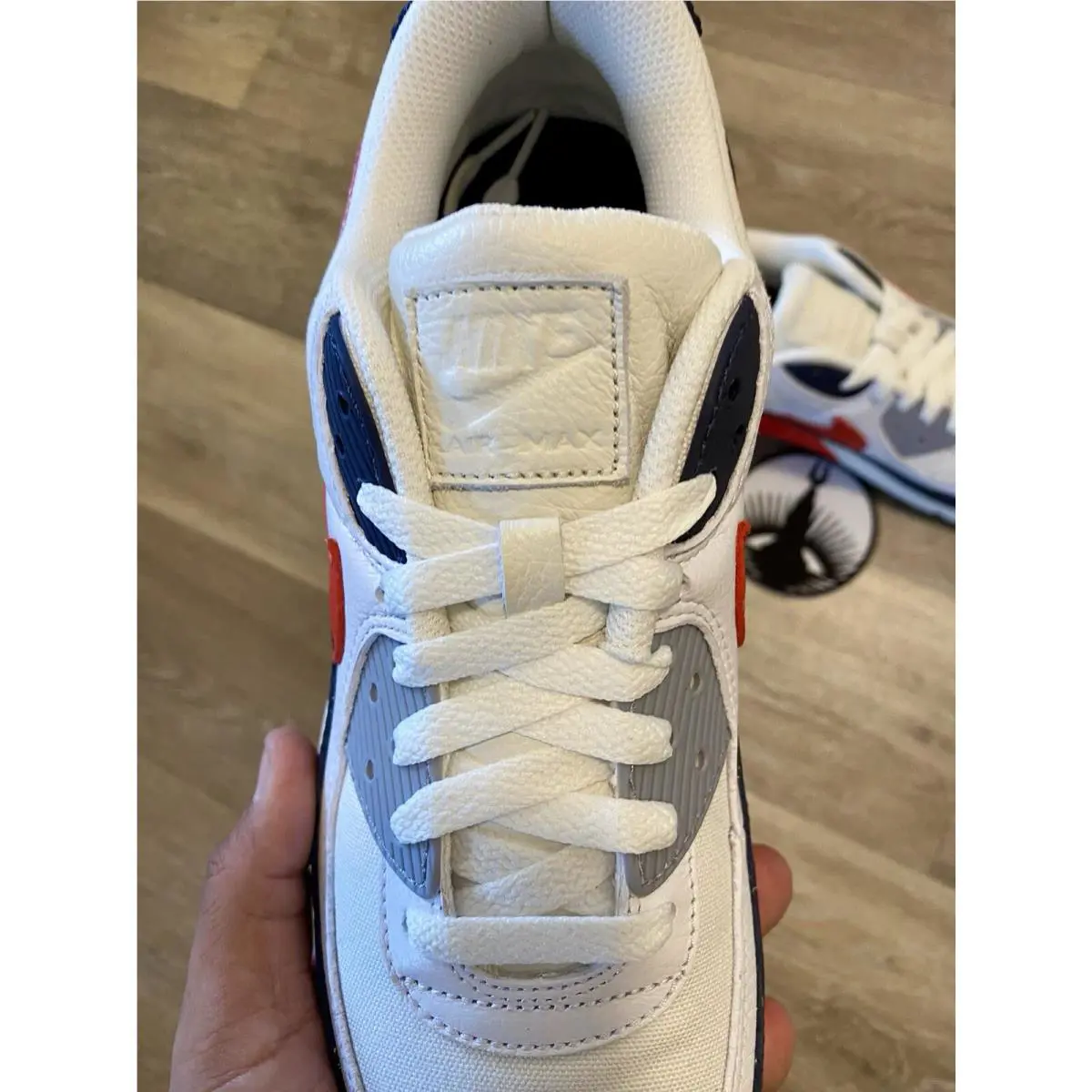 Nike shoes - Nike Air Max 90 - Air Max - DO7430-900 - White/Navy Blue/Red/Grey (UPC: 196150474881) 6