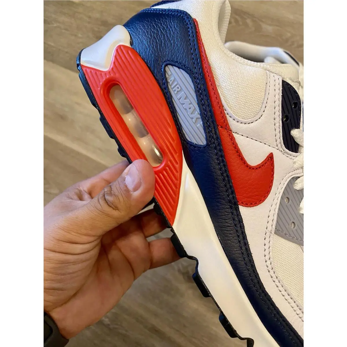 Nike shoes - Nike Air Max 90 - Air Max - DO7430-900 - White/Navy Blue/Red/Grey (UPC: 196150474881) 7