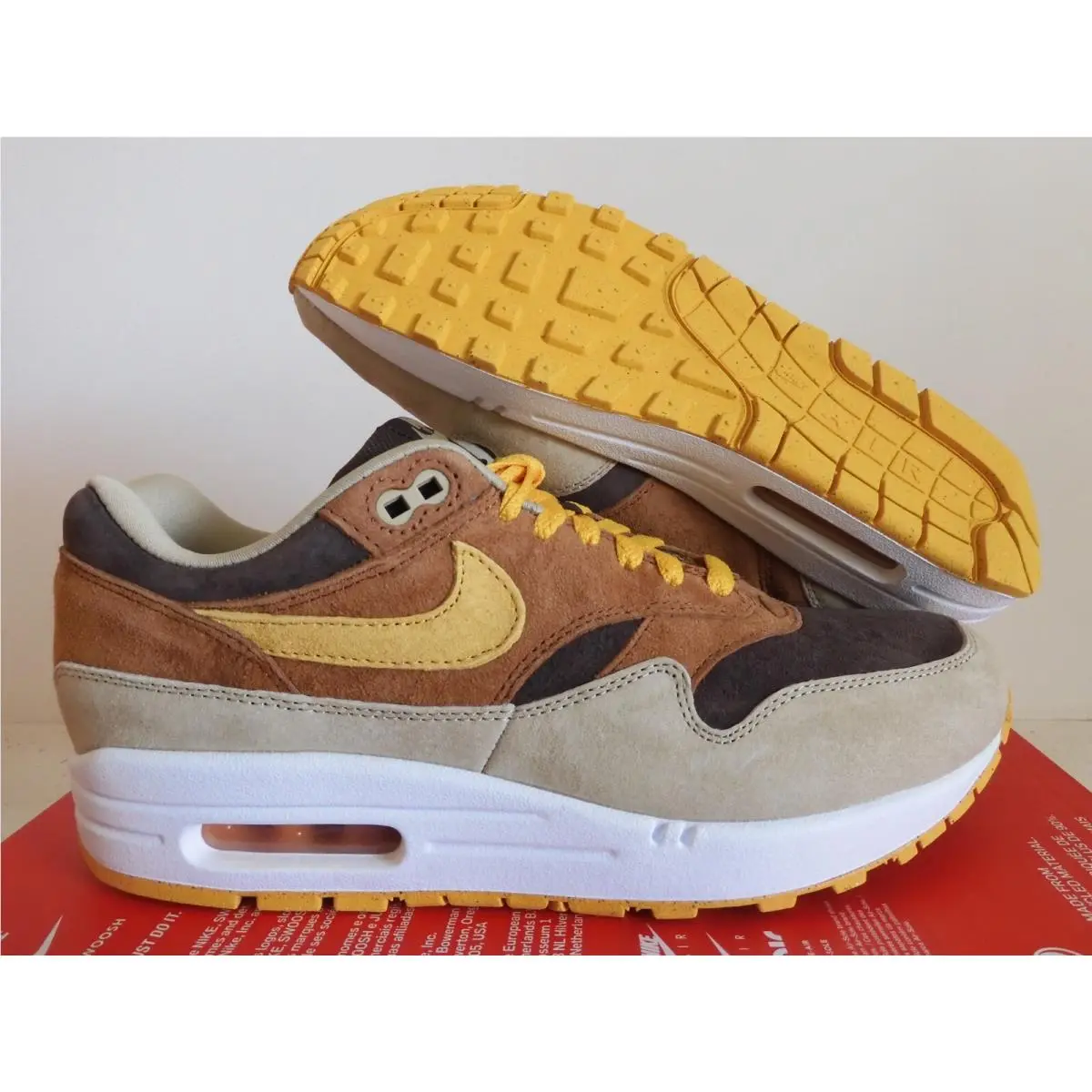 Nike Air Max 1 Premium Duck Pecan-yellow Ochre SZ 8 DZ0482-200