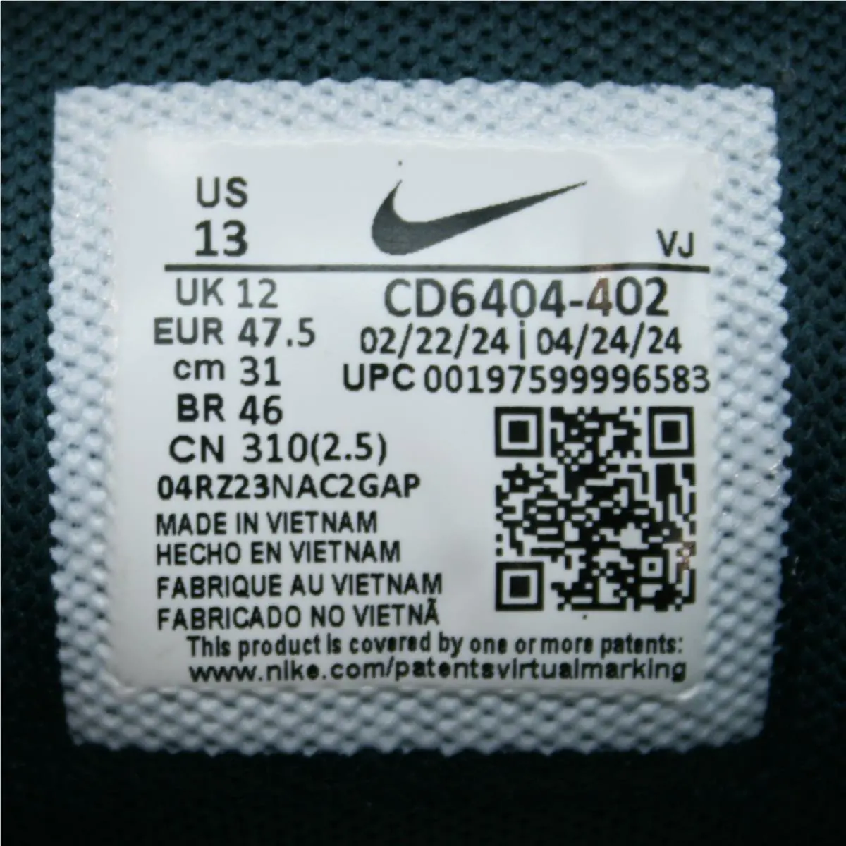 Nike shoes - CD6404402 - CD6404-402 - blue gray/grey silver white 6
