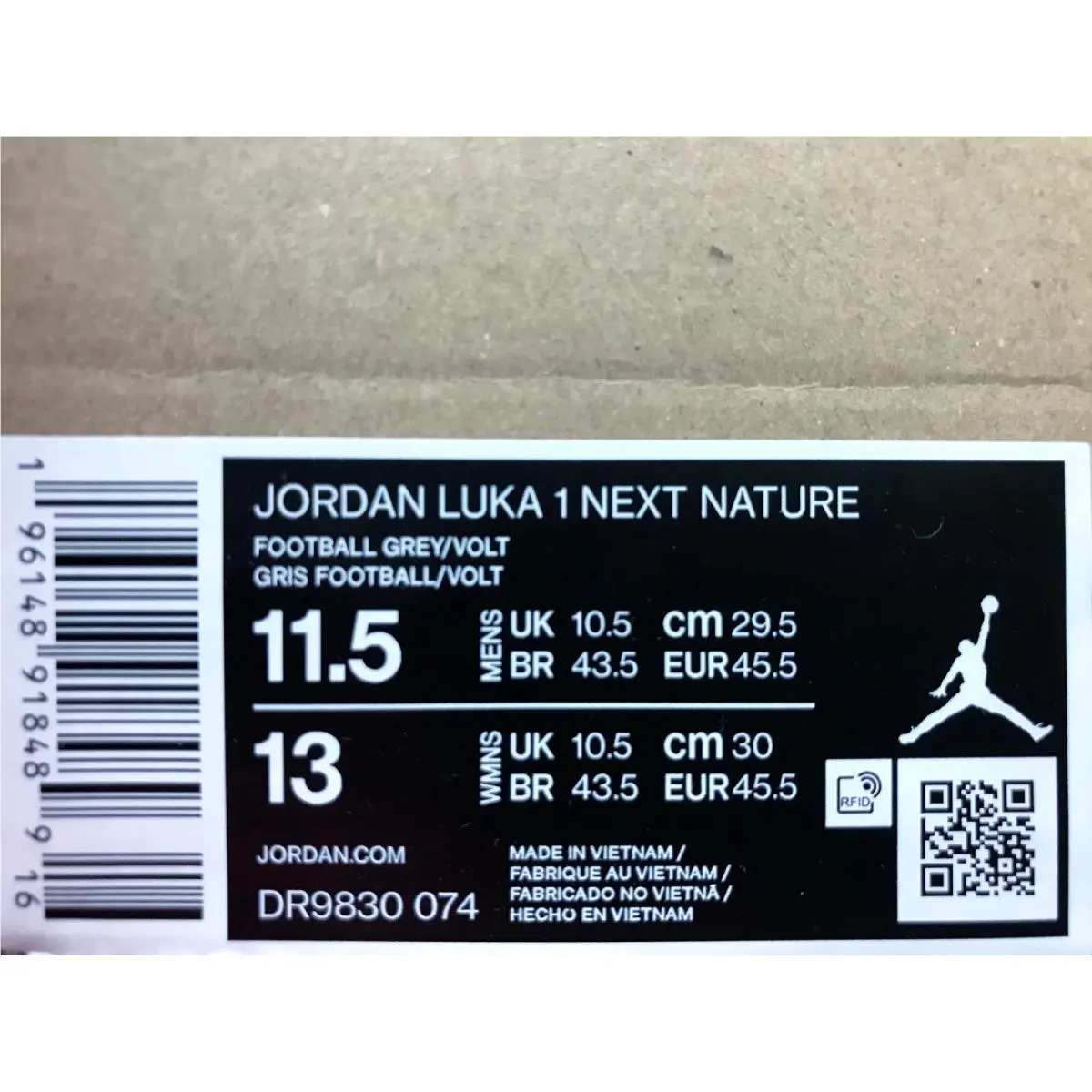 Nike shoes - Jordan Air Jordan 1 - Air - DR9830-074 - Gray (UPC: 196148918489) 3