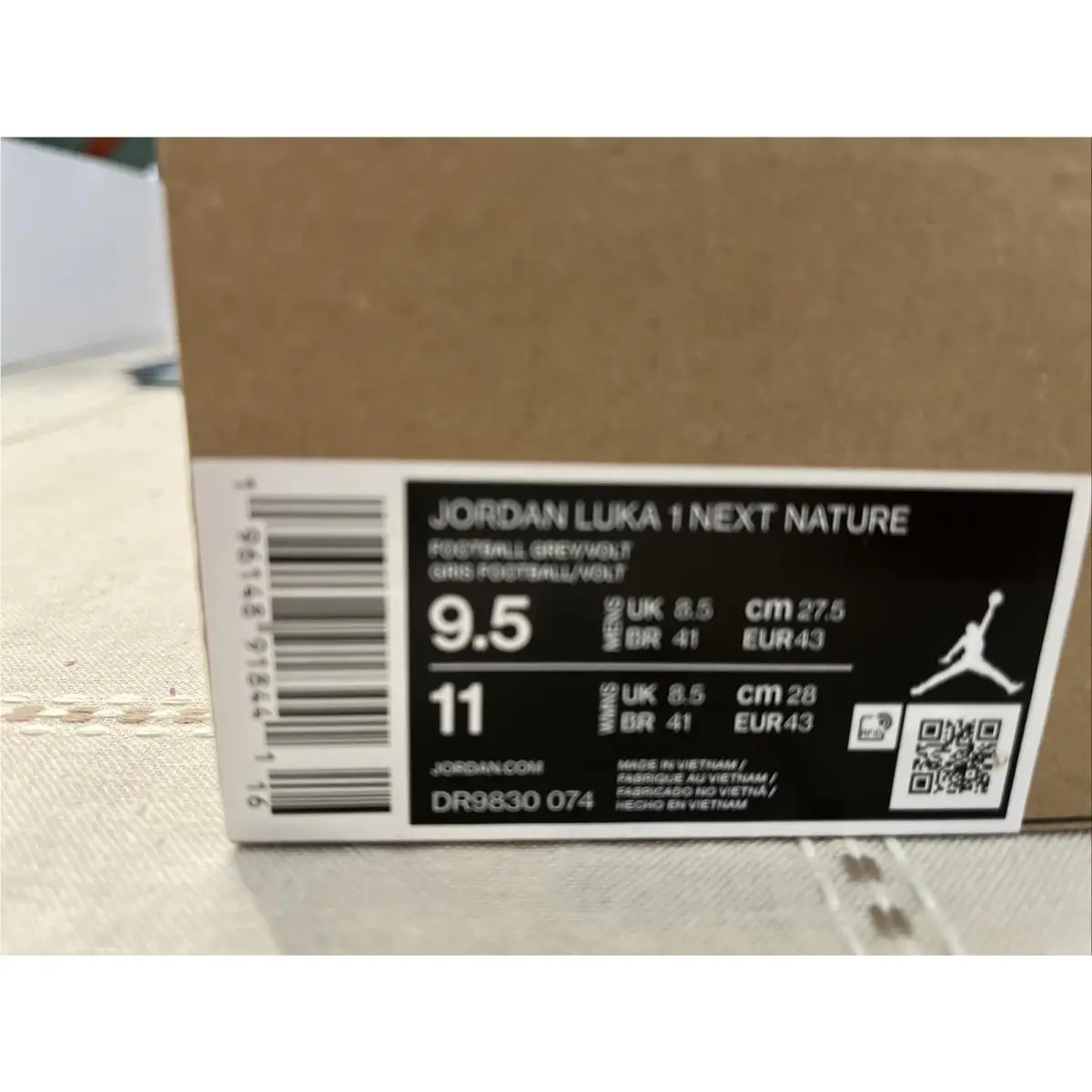 Nike shoes - Nike Air Jordan Luka 1 Next Nature - DR9830-074 - Football Grey/Volt 10